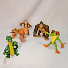 RAIN FOREST CAFE Animal Figure Lot Frog Gorilla Monkey Cheetah Loose EX Cond.