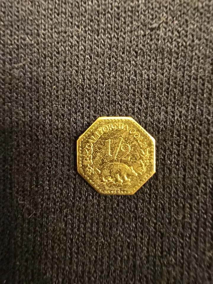 1852 california gold Octagonal ( Rare) 1/2 coin  Thirteen Stars - Image 3 of 4