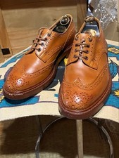Tricker's Bourton Country Brogues UK8US8.5 Marron Tan Genuine Shoe Trees Include