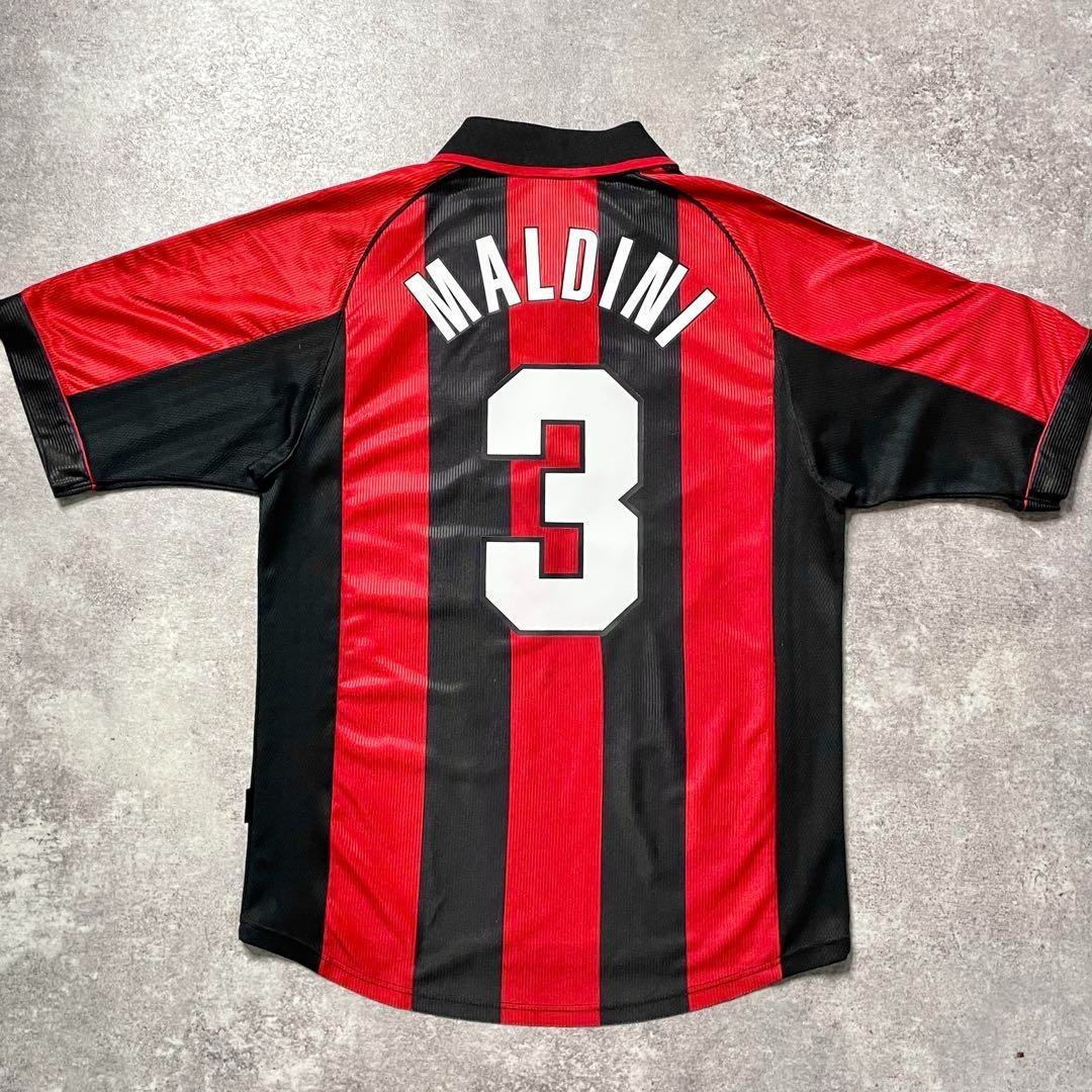 Paolo Maldini AC Milan 98/99 Home #3 Adidas OPEL Jersey M Free