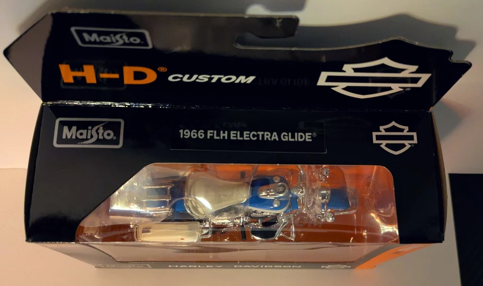 Maisto Harley Davidson 1966 FLH Electra Glide Series 44 1:18 Die Cast Foto 4 de 4