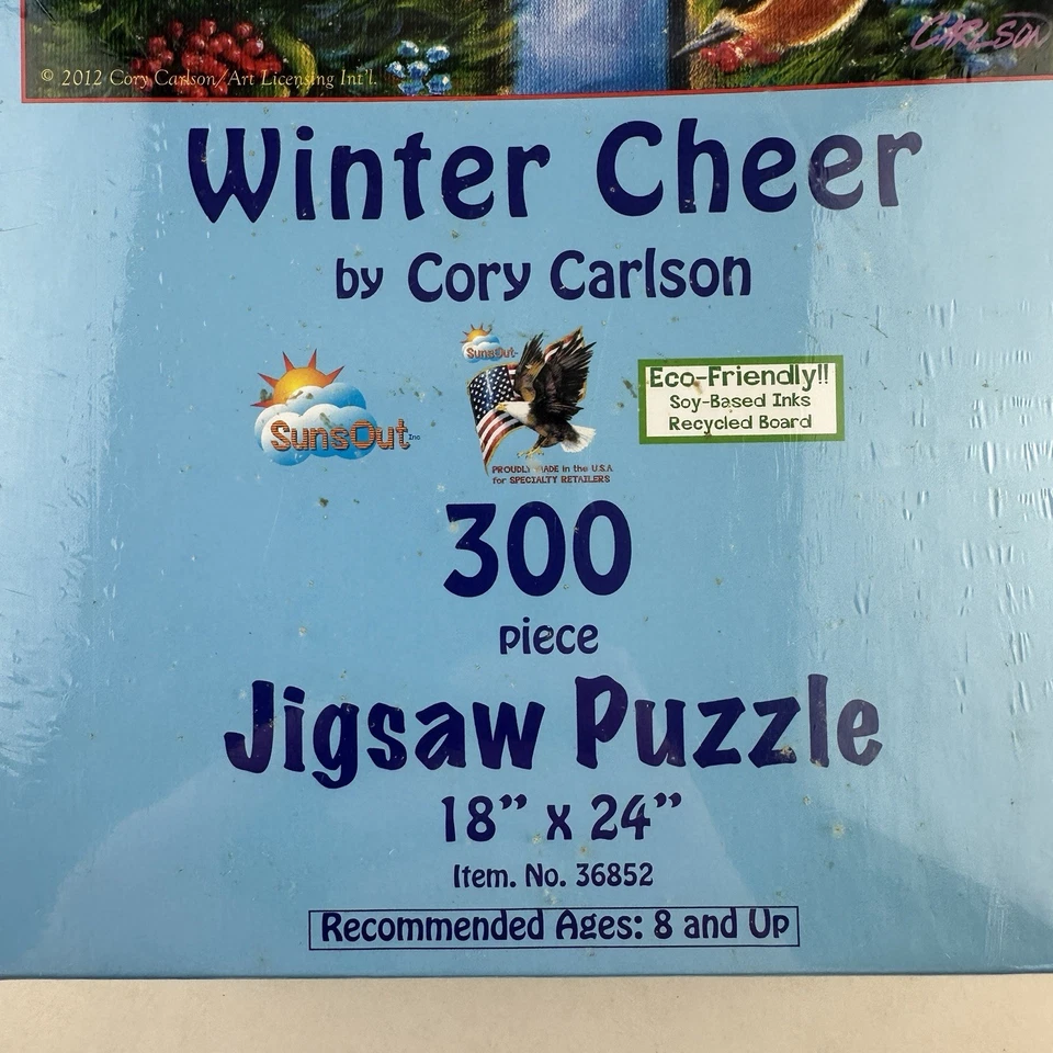Rompecabezas SunsOut Winter Cheer de Cory Carlson 300 piezas 18" x 24" EE. UU. Nuevo sellado Foto 3 de 4