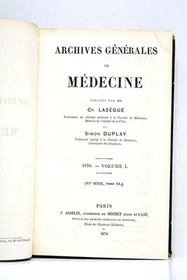 Archives générales de médecine Paris 1870 - Photo 1/4