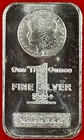 Highland Mint HM 1 oz Silver Bar .999+ Morgan Design - CrissCross-Reverse