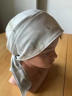 Unisex Piratentuch Jersey  graubeige Fahrrad Cabrio Gr. M-L handgenäht Chemo neu - Bild 1 von 4