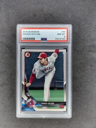 2018 Bowman Shohei Ohtani Rookie RC #49 PSA 8 NM-MT