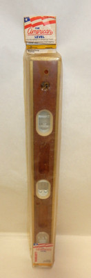 NOS MACKLANBURG DUNCAN CO. THE AMERICAN LEVEL 6 VIALS 3 WINDOW 24'' WOODEN LEVEL