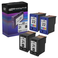 Reman Ink Cartridge for HP21 and HP 22 2 Black, 2 Color, 4-Pack