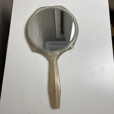 Vintage Fuller Brush Company Hand Mirror Translucent 2 sided beveled