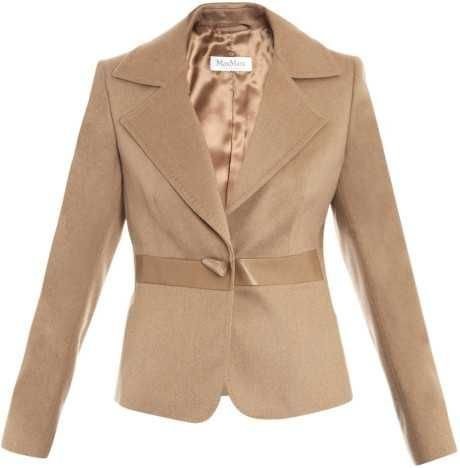 Women MaxMara Jacket Camel Wool 38