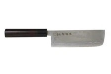 Kanetsune Seki Japan KC-463 Nakiri Blue Steel Damascus 165mm Kitchen Knife
