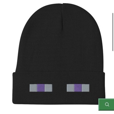 Minecraft Enderman Embroidered Beanie