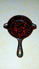 Vintage Wagner Ware Cast Iron Enameled Red Speckled Ashtray Skillet Spoon Rest