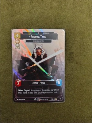 Star Wars Unlimited Ahsoka Tano Chasing Whispers P25 160 RQ Prize Wall SWU JTL
