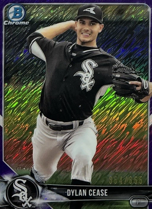 Dylan Cease Rookie PSA 10 -2018 Bowman Chrome Prospects Purple Shimmer /655 - Image 4 of 4