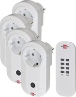 Brennenstuhl Funkschalt-Set Rc CE1 4001, 4Er Funksteckdosen Set FüR Innenbereich