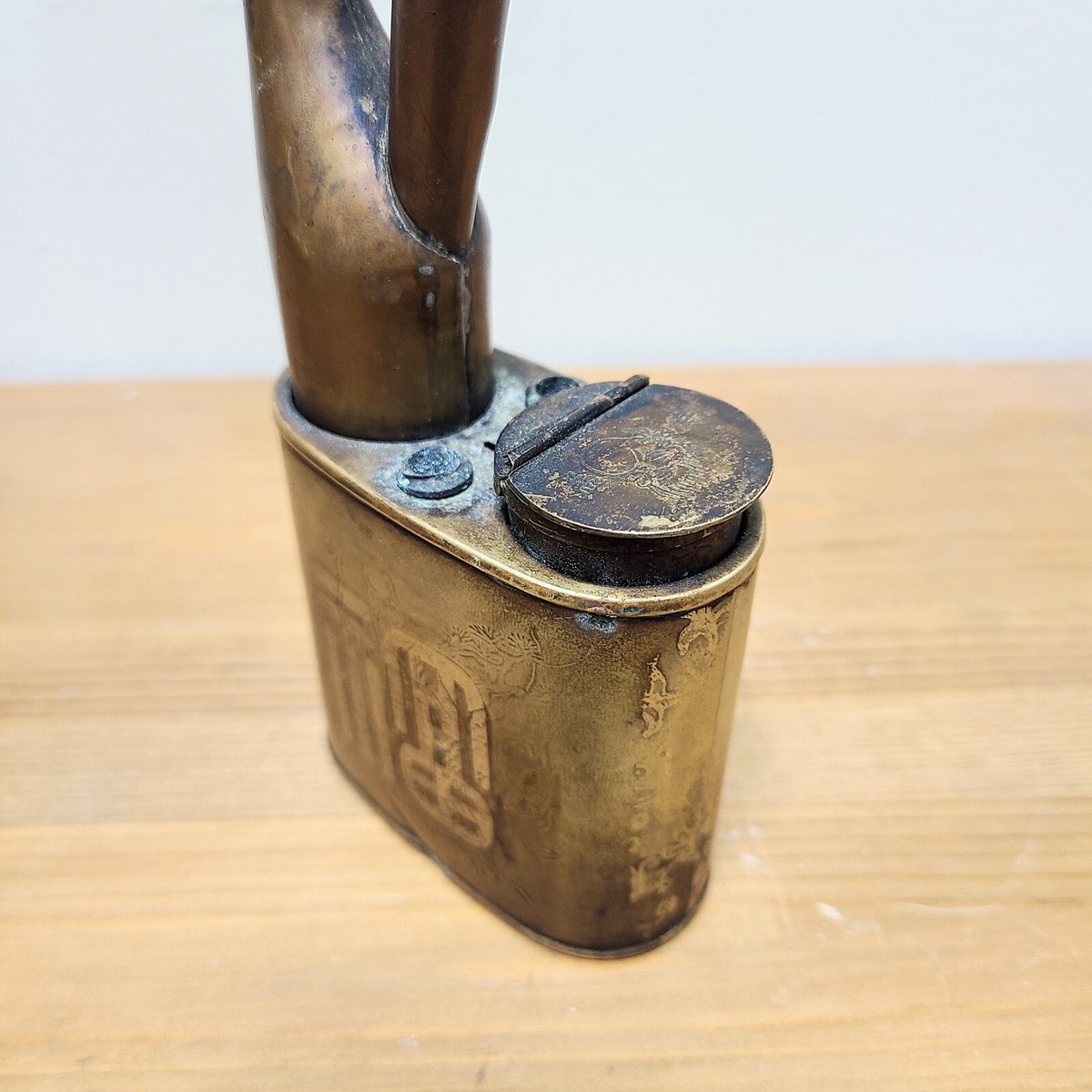 Antique Chinese Brass Smoking Water Pipe, Engraved, Circa 1900 | eBay