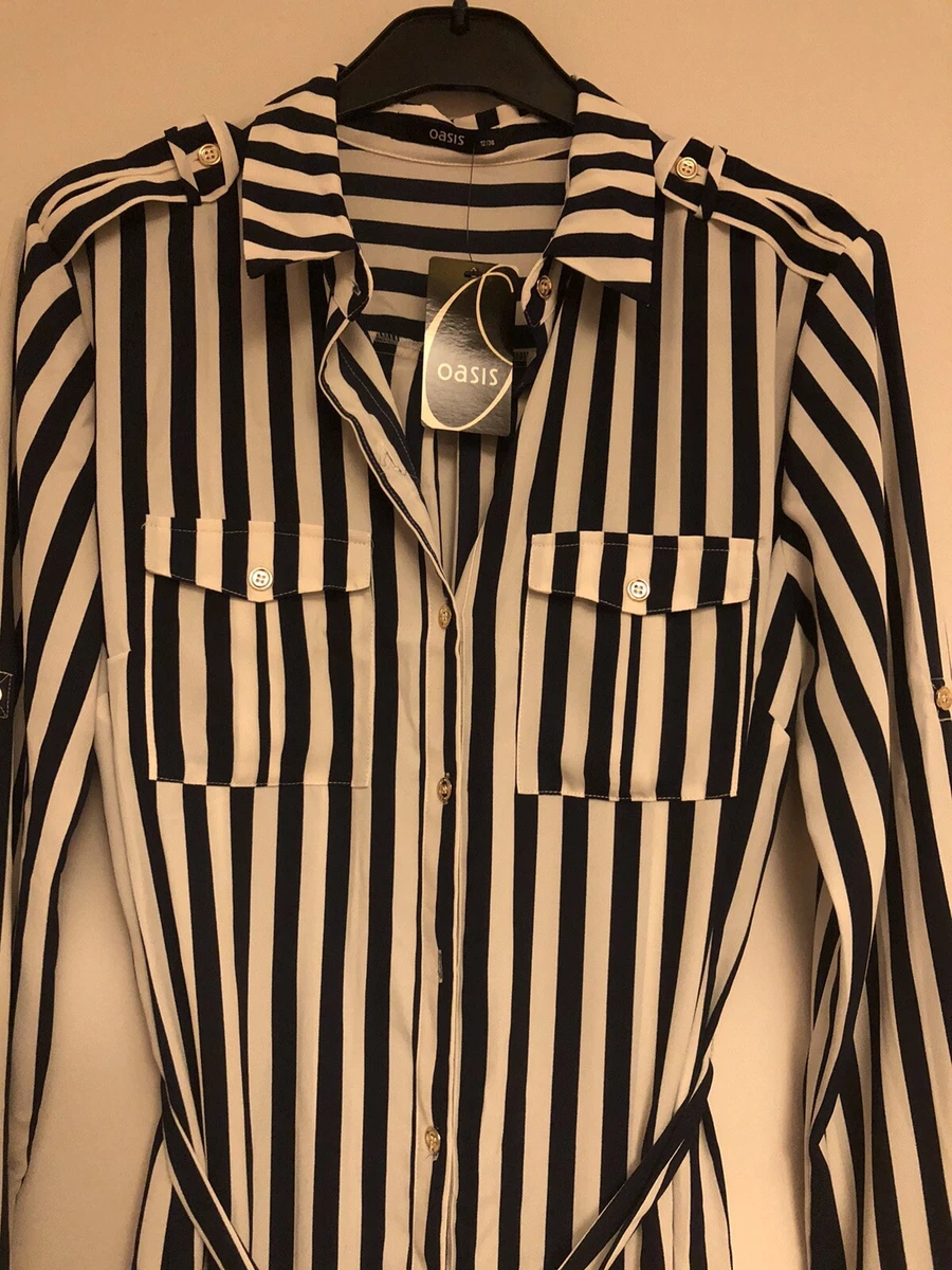 Oasis stripe sale shirt dress