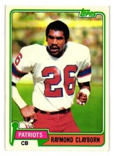 1981 Topps - #452 Raymond Clayborn