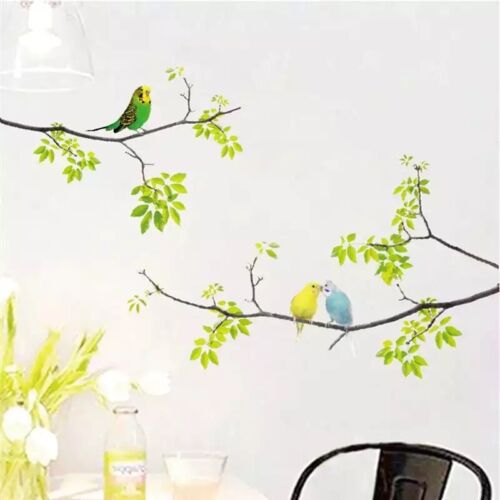 Birds on a Tree Branch Wall Stickers Vinyl Art Removable Decals Mural Home Decor - Picture 1 of 6