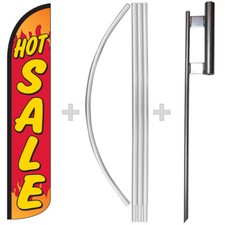 Hot Sale 15' Tall Windless Swooper Feather Banner Flag  Pole Kit