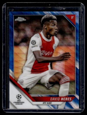 2021-22 Topps Chrome UCL Blue Wave /75 David Neres Ajax