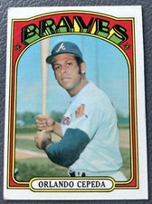 1972 Topps Set-Break #195 Orlando Cepeda VG-VGEX (crease See Pics) FREE SHIPPING