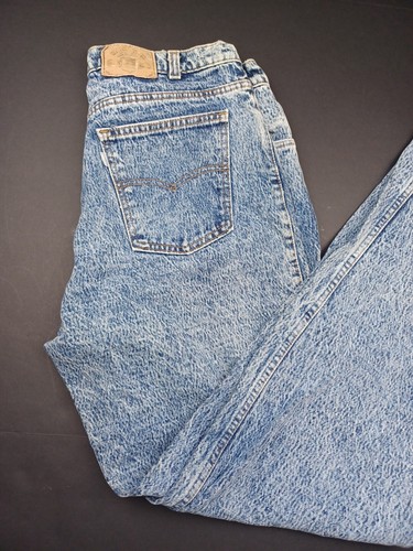 Vintage Levi Silver Medal Jeans Men Acid Wash Blue Denim 36X34 Made In USA - Picture 3 of 17