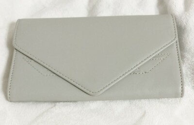 Target Store, Solid Gray Women Wallet, 2 Inside Compartments, 7 x 4 Inches