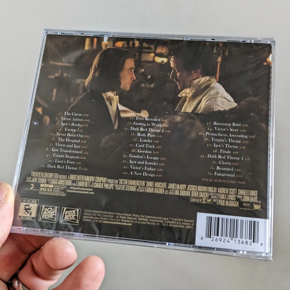 VICTOR FRANKENSTEIN Soundtrack (Score) CD by Craig Armstrong (2015) SEALED! - Image 2 of 4