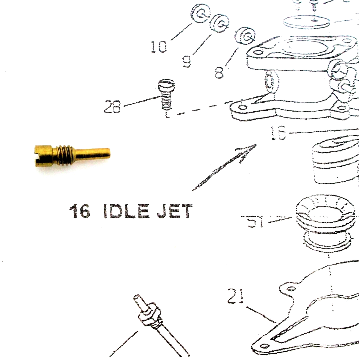 ZENITH Carburetor Idle Jet Wisconsin AGN AGND 12188 12188A 13096