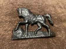 Vintage Cast Iron Horse Wall Hanger  4.5” X 5.5”
