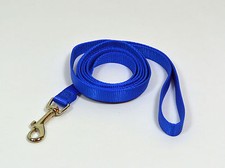 NEW Saf-T-Paw 6' Long Dog Nylon Leash Lead Blue Small 5/8" W