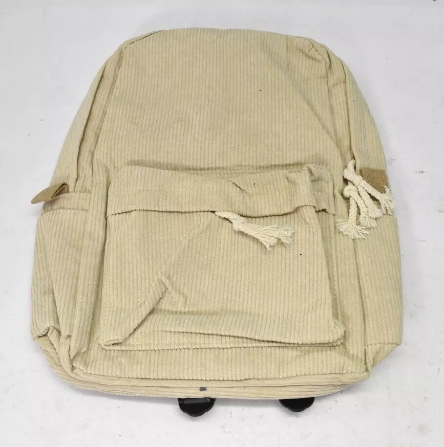 Beige Tan Fabric Book Bag Backpack School Supply Accessory Carry Bag Case |  eBay