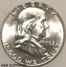 1962 D Franklin Half Dollar From OBW Roll Estate Hoard Ch-Gem Bu Unc. 90% Silver
