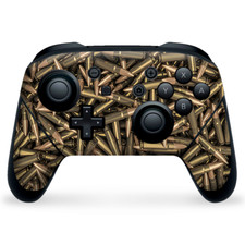 Nintendo Switch Pro Controller Skin Decal Vinyl Wrap - Bullets AR Rifle Shells