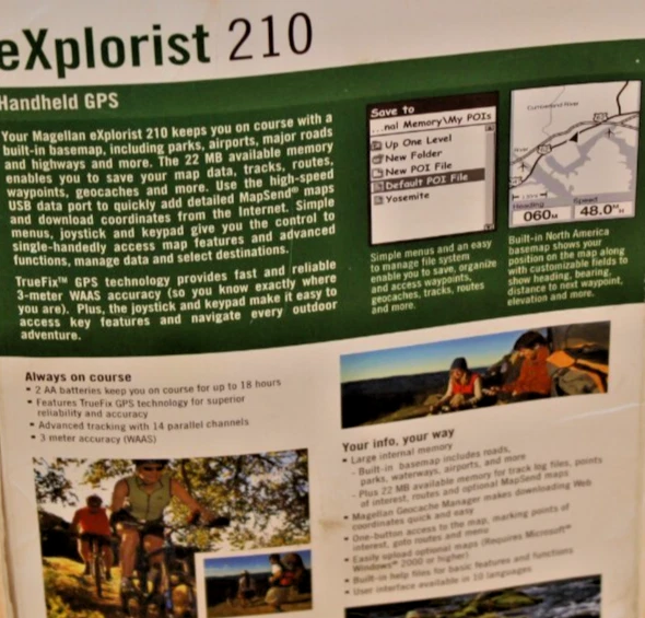 Magellan eXplorist 210 Handheld GPS Unit Waterproof Hiking geocaching portable - Image 4 of 4