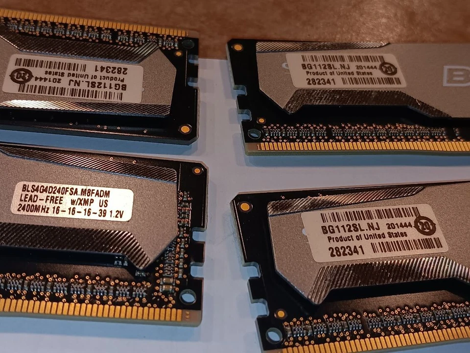 BALLISTIX sport 16gb (4x4gb) ddr4 RAM - 2400 288 PIN 1.2 V BLS4K4G4D240FSA  - Image 4 of 4