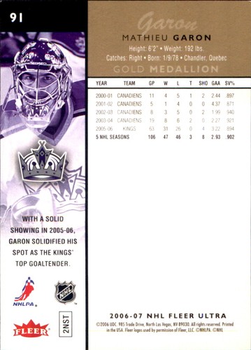 2006-07 Fleer Ultra NHL Hockey SPs RCs Inserts Stars VOUS CHOISISSEZ 🥅🏒 Upper Deck - Photo 128 sur 249