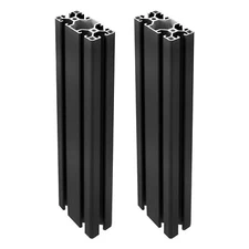 300mm T Slot 4080 Aluminum Extrusion European Standard Linear Rail Black, 2pcs