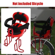 Kids Bike Seat, Portable Rear Mounted Child Bike Seat, Bike Attachment Red