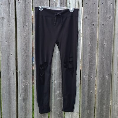 Distressed Black Leggings by Eye Candy Plus Size 1X 2X Gorpcore