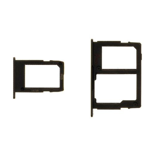 SIM Micro SD Card Tray Set Samsung Galaxy J7 J730 2017 Black Replacement Part - 第 1/2 張圖片