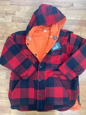 New Filson Snohomish Reversible Buffalo Plaid Wool Jacket Size Large Hunting