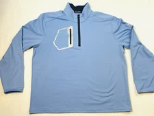 RLX Ralph Lauren Men's XL Blue 1/4 Zip Long Sleeve Stretch Pullover WWM Logo