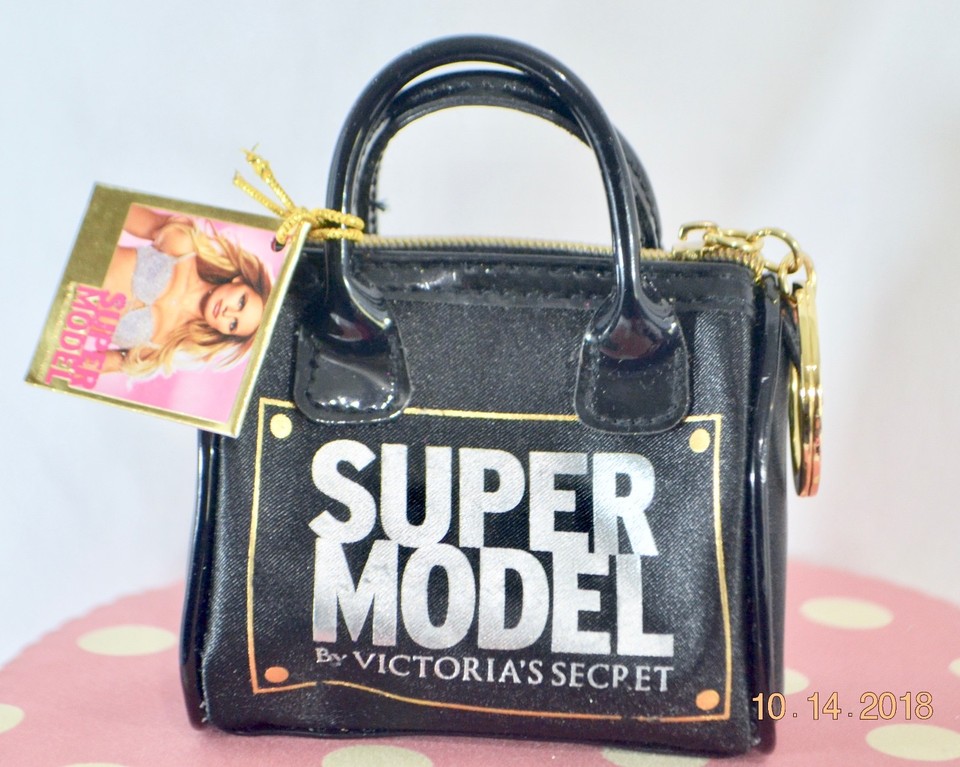 RARE Victorias Secret MINI PURSE ANGEL SUPERMODEL Key Chain Ring BAG ...