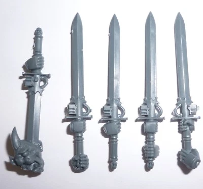 GAMES WORKSHOP Warhammer 40K Grey Knights Strike Squad Nemesis Force Sword x 5 [Pezzi]