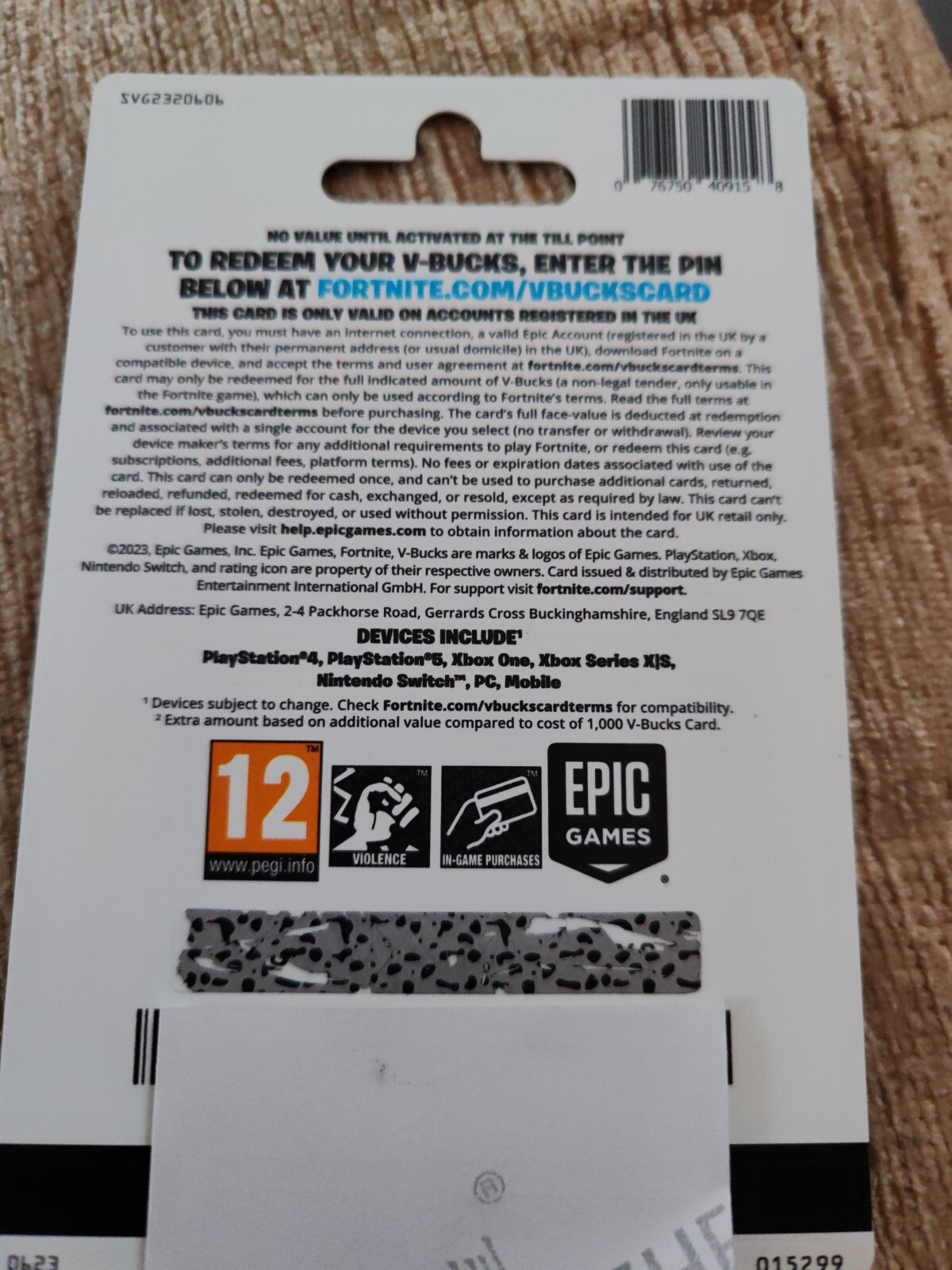 FORTNITE 5000 VBucks Gift Card eBay