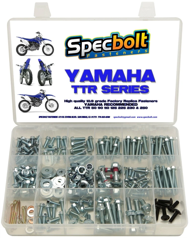 250pc Bolt Kit Yamaha TTR TTR50 TTR80 TTR90 TTR110 TTR125 TTR225 TTR250 Maintain - Image 2 of 4