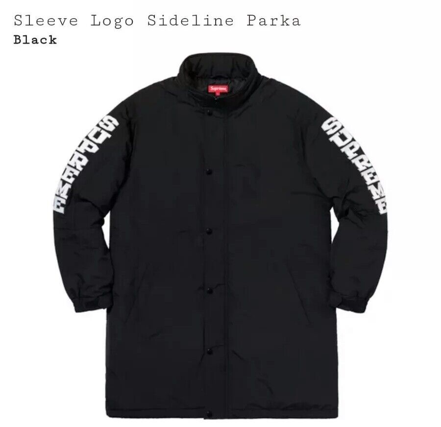 Supreme sleeve logo sideline parka clearance Supreme sleeve logo sideline parka clearance